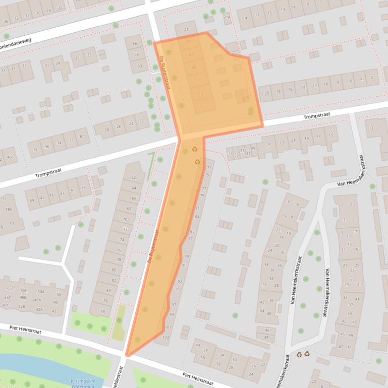 Kaart van postcodegebied 4335GJ.