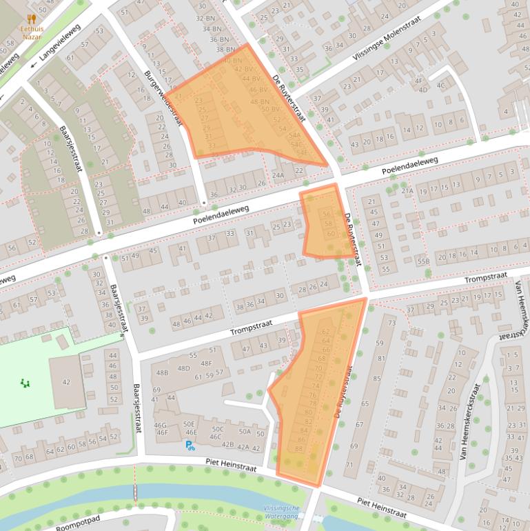 Kaart van postcodegebied 4335GN.