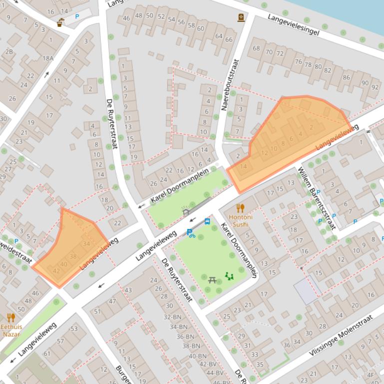 Kaart van postcodegebied 4335GV.