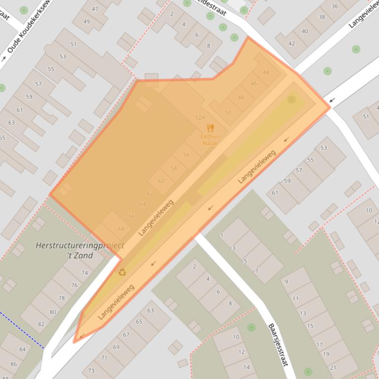 Kaart van postcodegebied 4335GW.