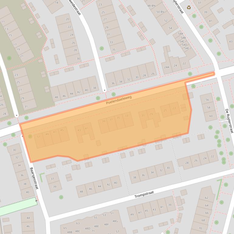 Kaart van postcodegebied 4335HN.