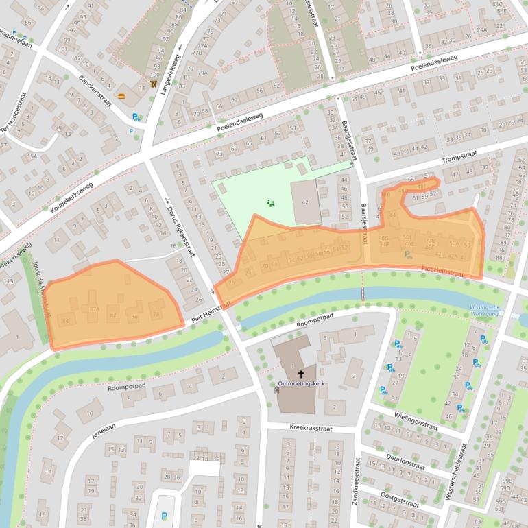 Kaart van postcodegebied 4335HX.