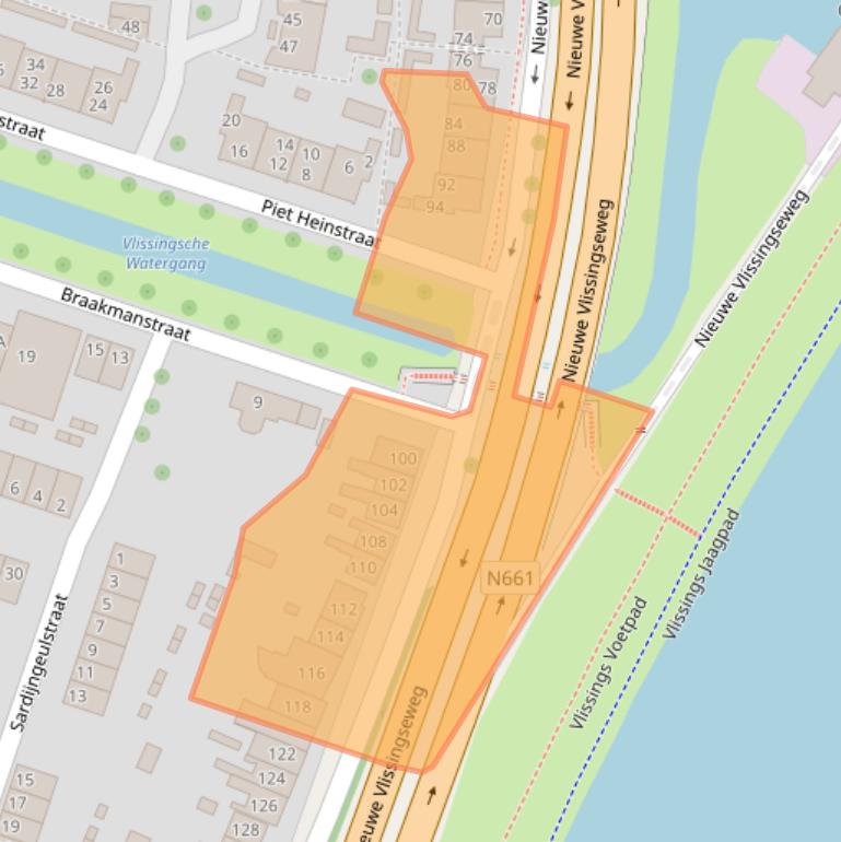 Kaart van postcodegebied 4335JD.