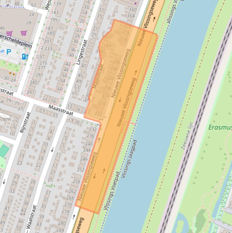 Kaart van postcodegebied 4335JG.