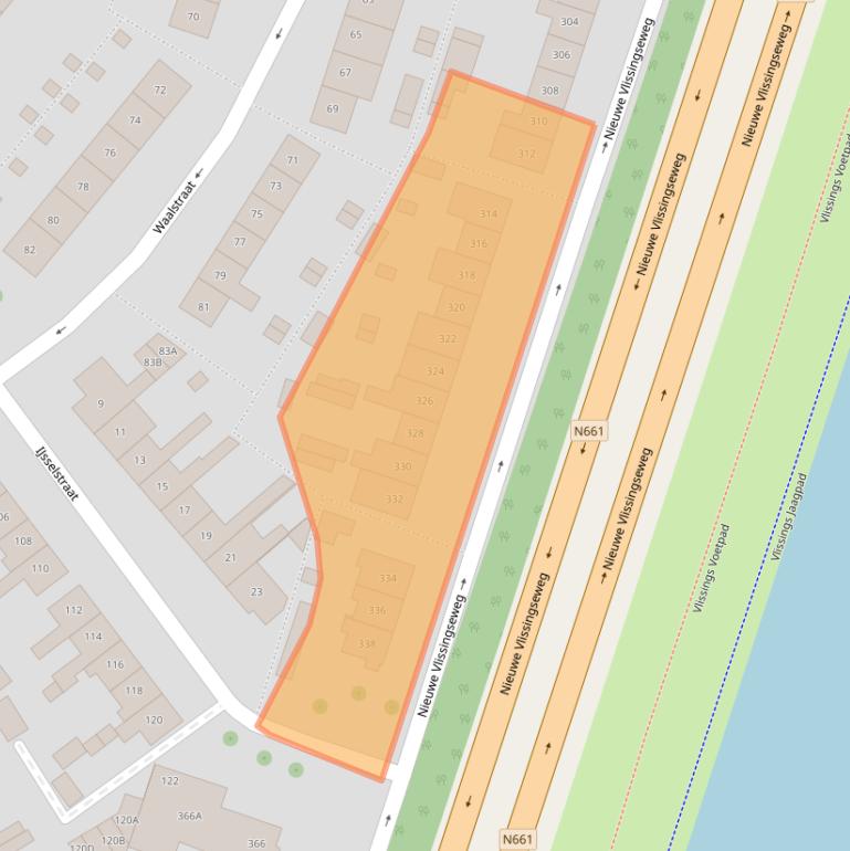 Kaart van postcodegebied 4335JK.