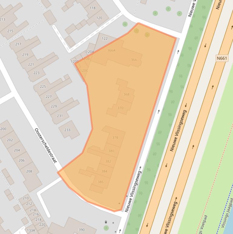 Kaart van postcodegebied 4335JL.