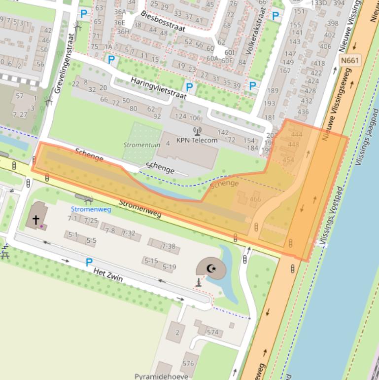 Kaart van postcodegebied 4335JN.