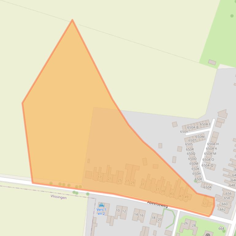 Kaart van postcodegebied 4335JW.