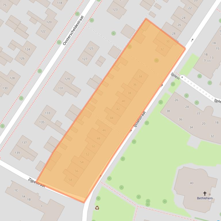 Kaart van postcodegebied 4335KC.