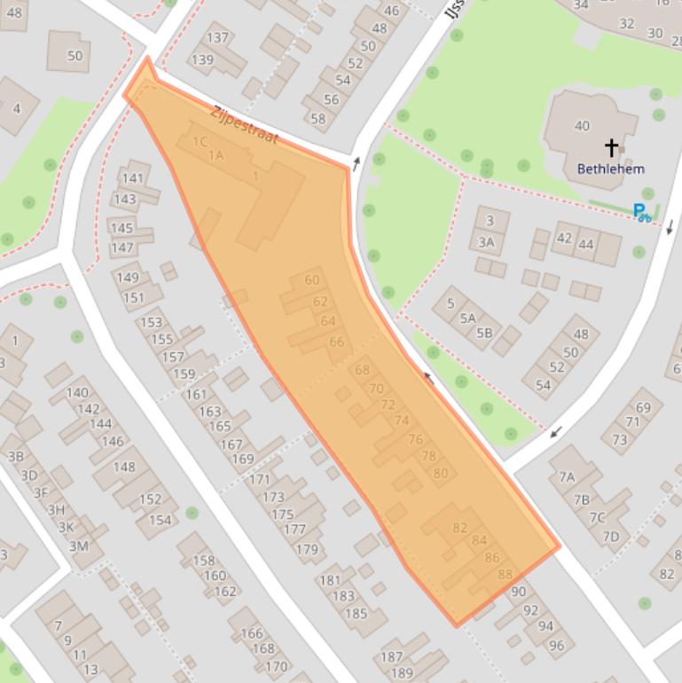 Kaart van postcodegebied 4335KD.