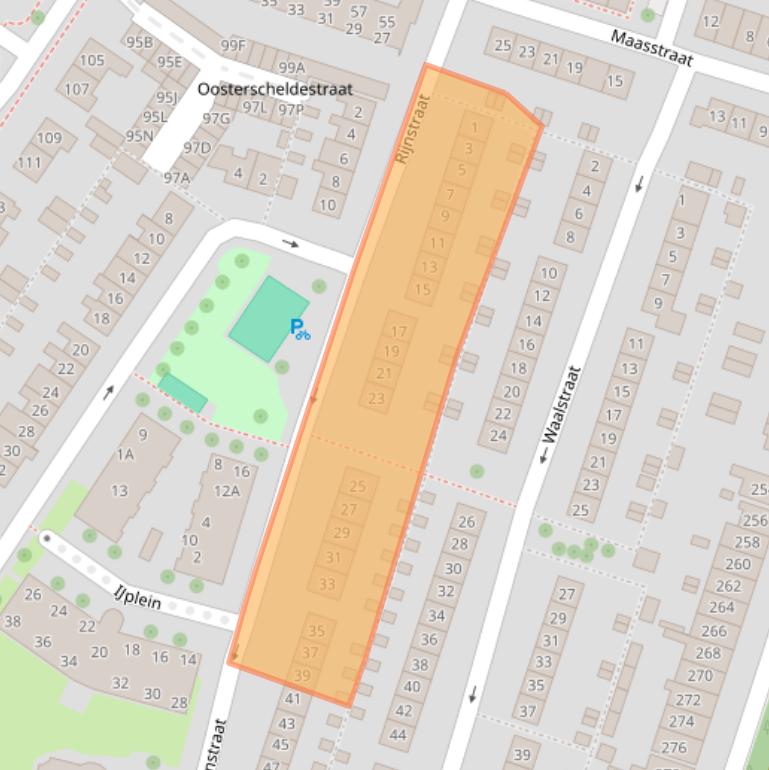 Kaart van postcodegebied 4335KG.