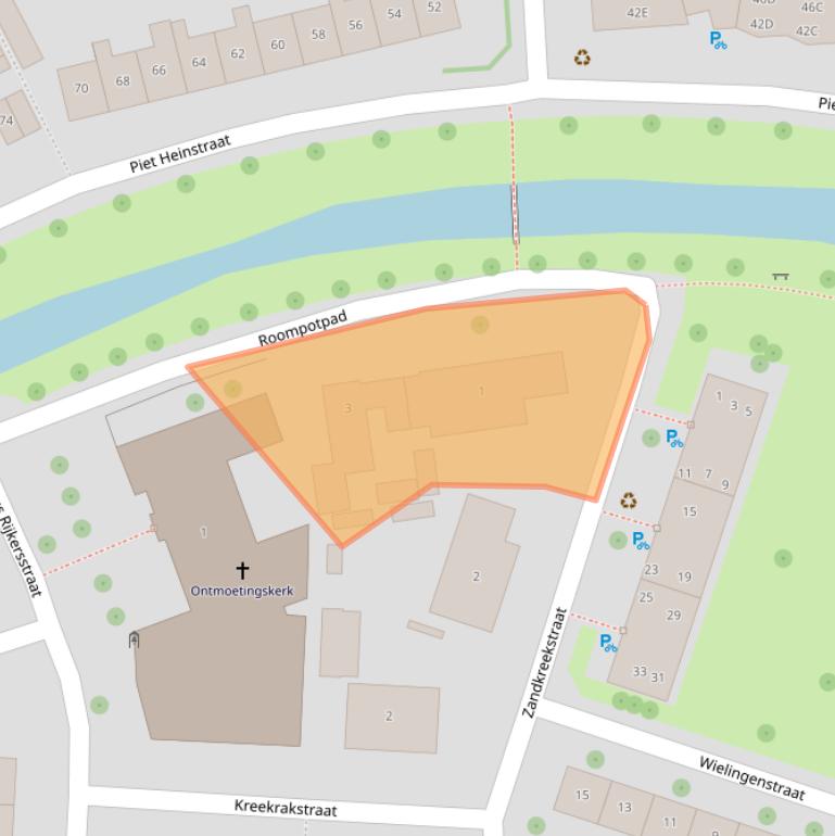 Kaart van postcodegebied 4335NB.