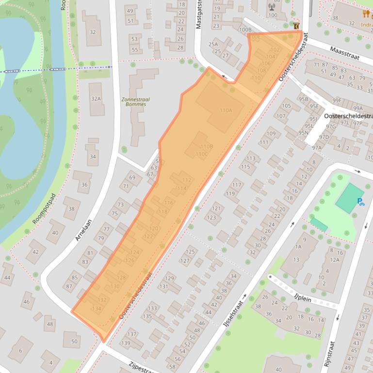 Kaart van postcodegebied 4335PL.