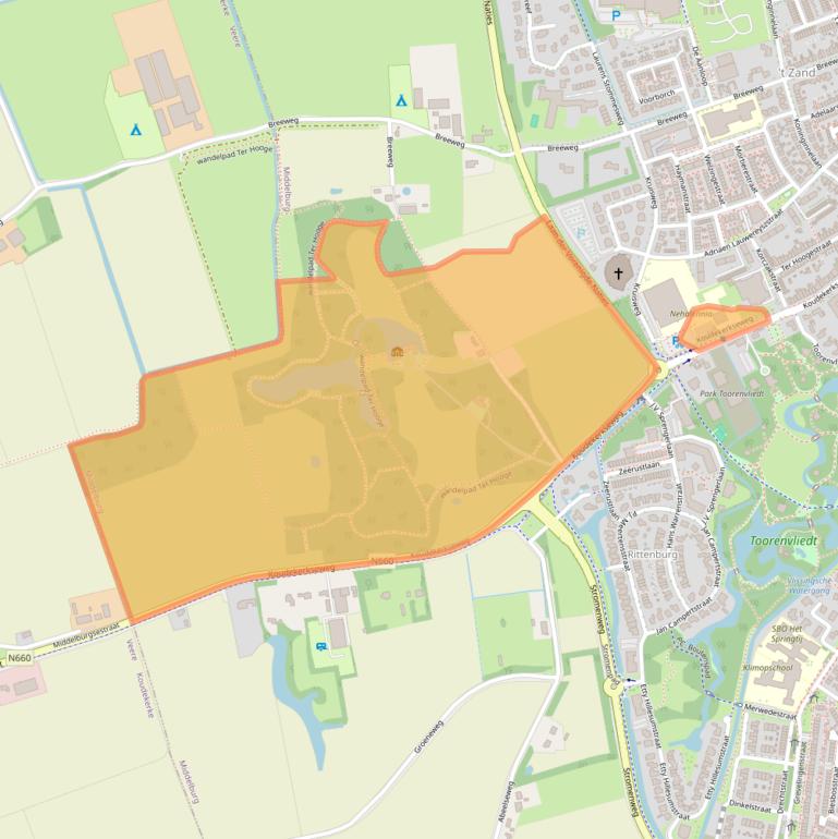 Kaart van postcodegebied 4335SP.
