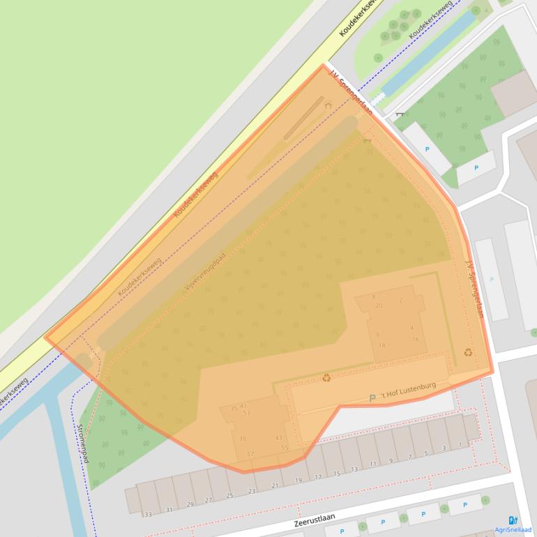 Kaart van postcodegebied 4335SV.