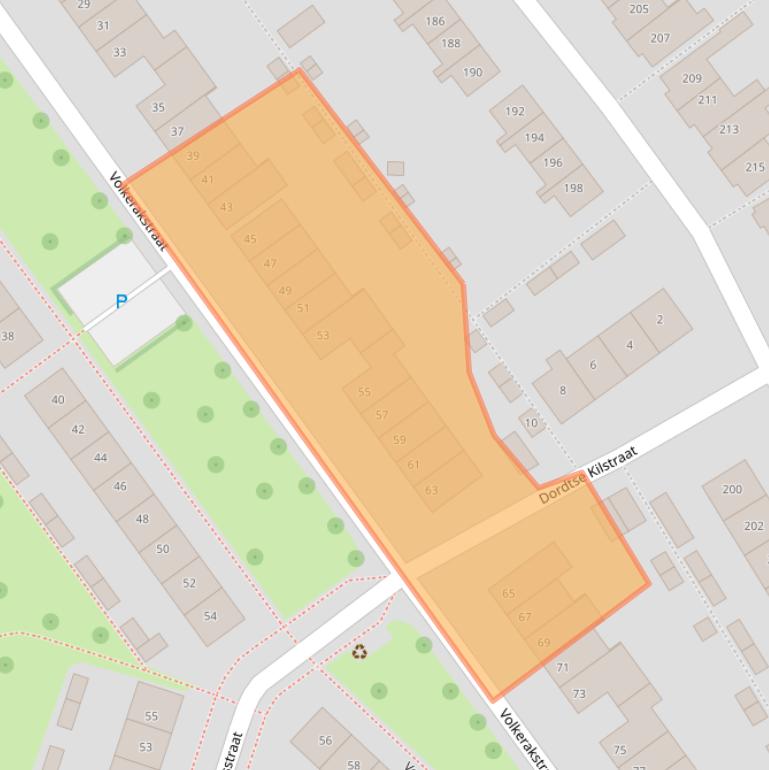 Kaart van postcodegebied 4335VC.