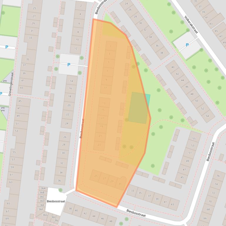 Kaart van postcodegebied 4335VL.