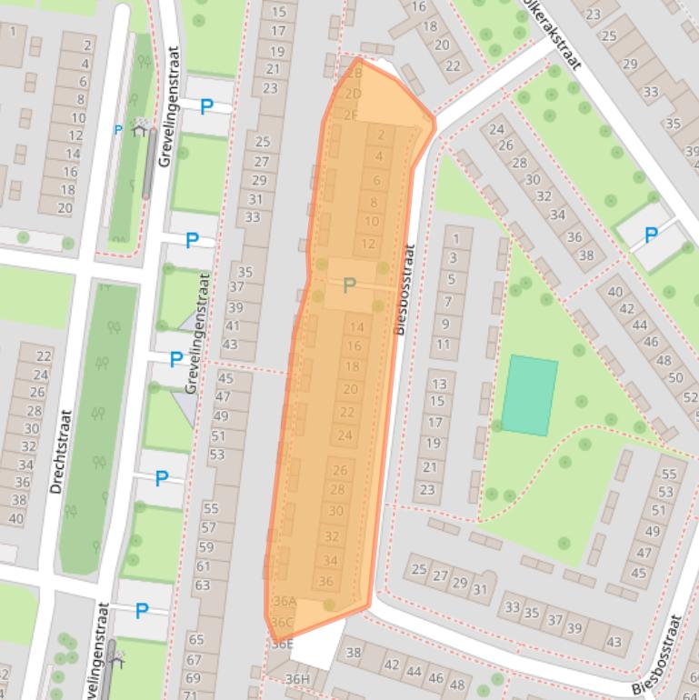 Kaart van postcodegebied 4335VN.