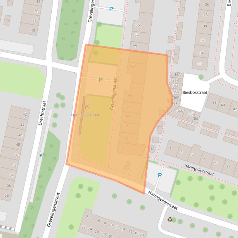 Kaart van postcodegebied 4335XD.