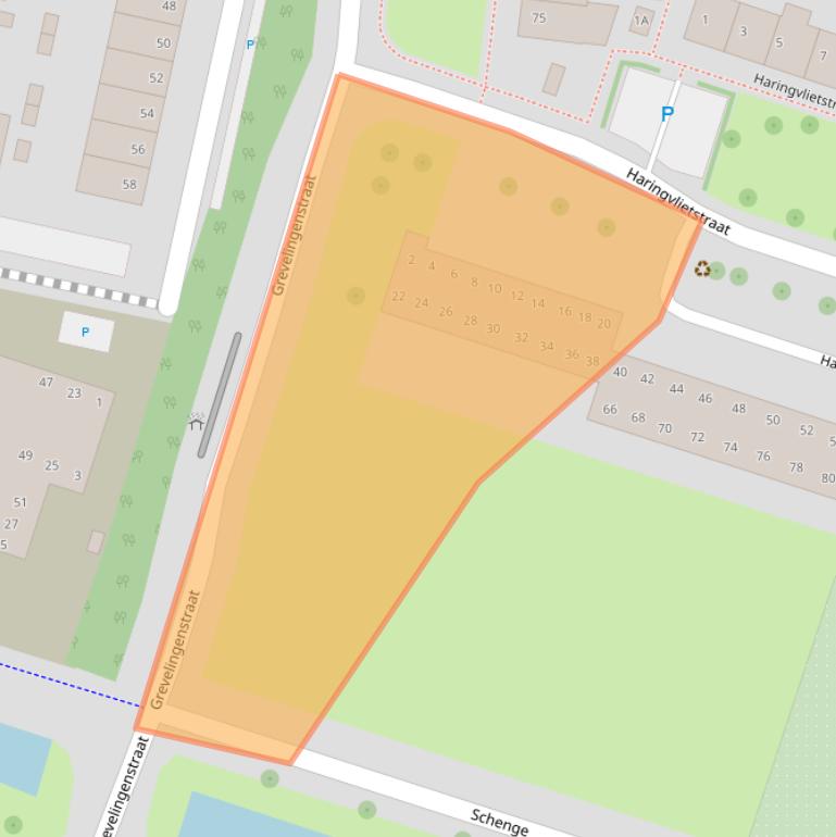 Kaart van postcodegebied 4335XJ.