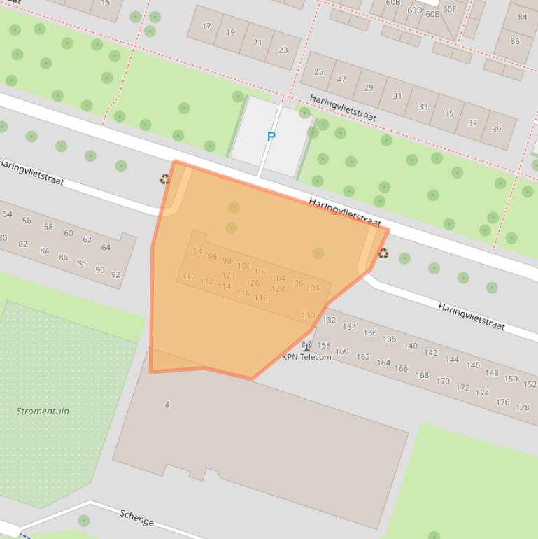 Kaart van postcodegebied 4335XM.