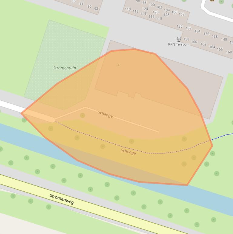 Kaart van postcodegebied 4335XS.