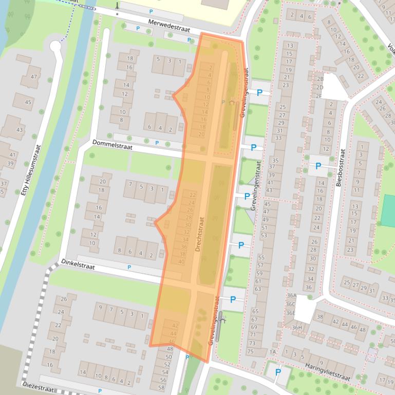 Kaart van postcodegebied 4335XV.