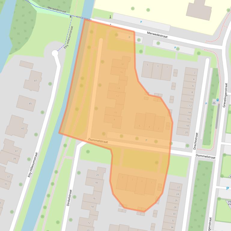 Kaart van postcodegebied 4335XW.