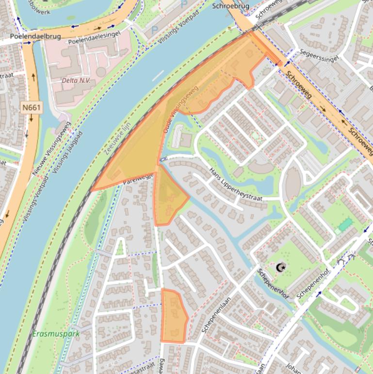 Kaart van postcodegebied 4336AA.