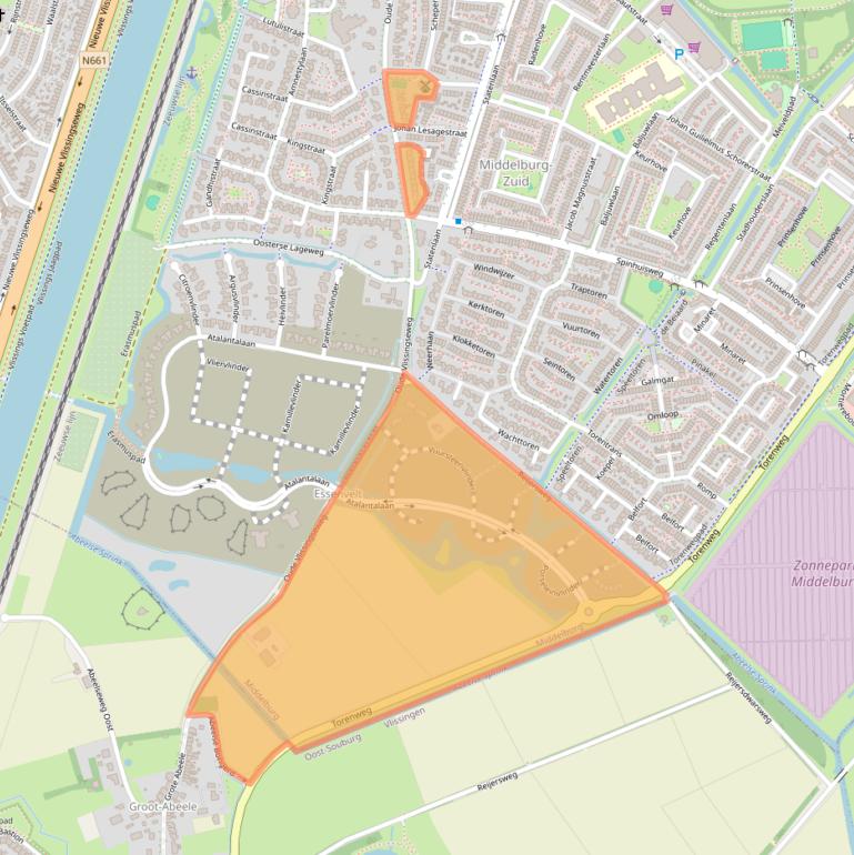 Kaart van postcodegebied 4336AC.