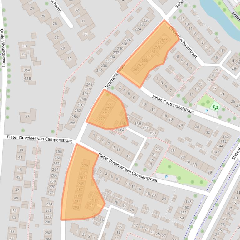 Kaart van postcodegebied 4336AK.