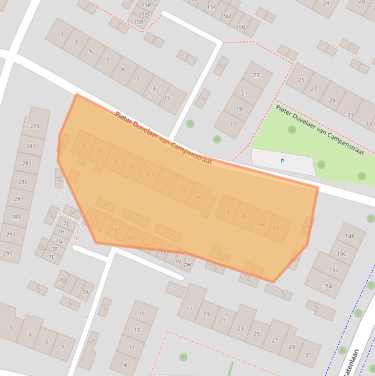 Kaart van postcodegebied 4336AS.