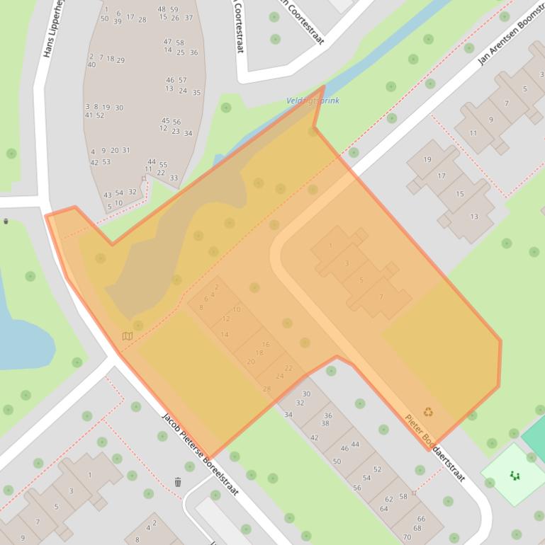 Kaart van postcodegebied 4336BG.