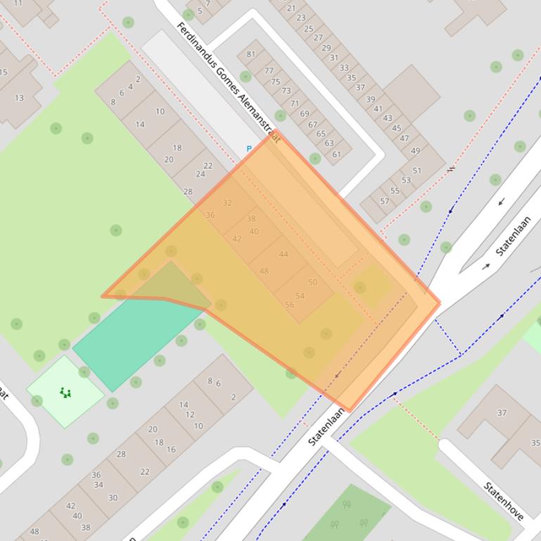 Kaart van postcodegebied 4336BM.