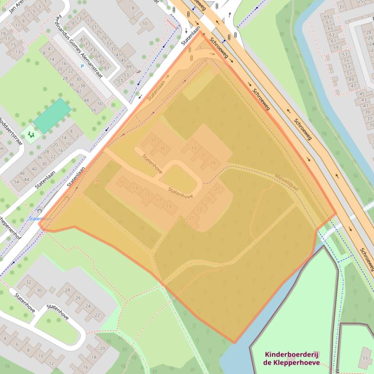 Kaart van postcodegebied 4336CA.