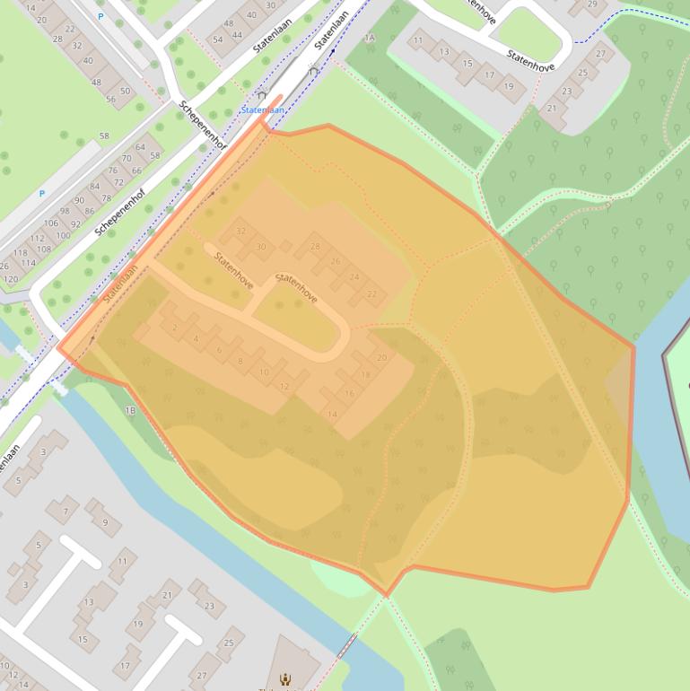 Kaart van postcodegebied 4336CB.