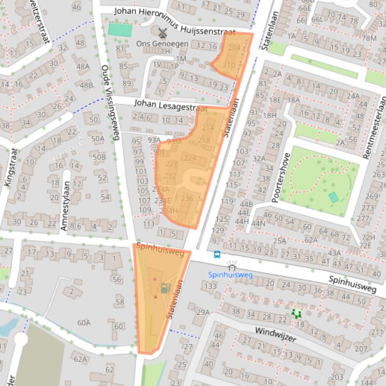 Kaart van postcodegebied 4336CP.