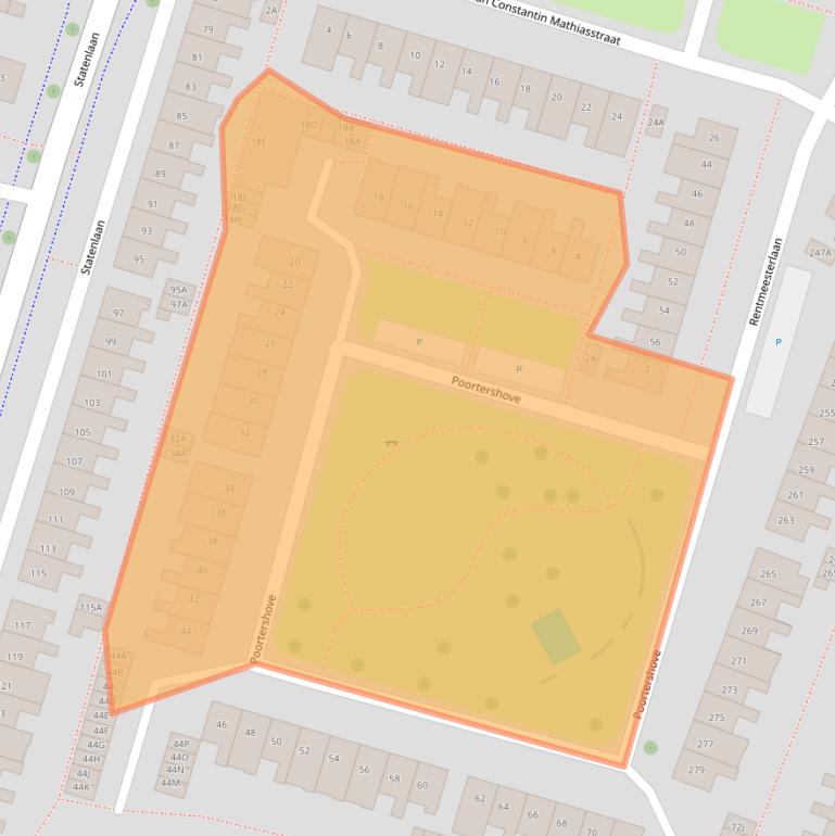 Kaart van postcodegebied 4336CR.