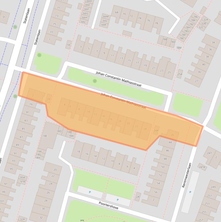 Kaart van postcodegebied 4336CV.