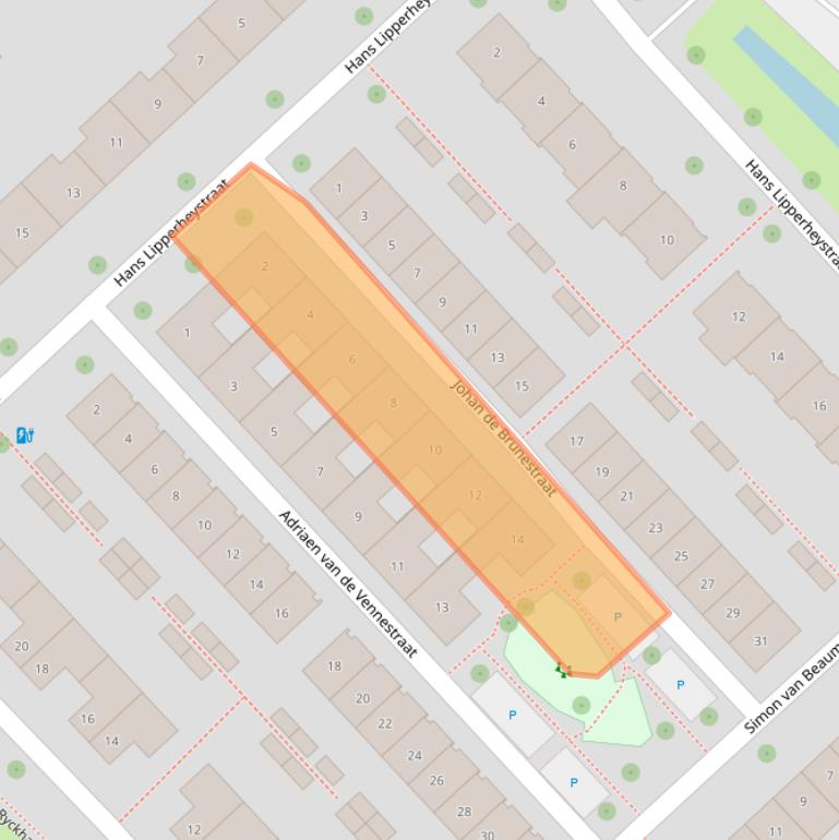 Kaart van postcodegebied 4336DJ.