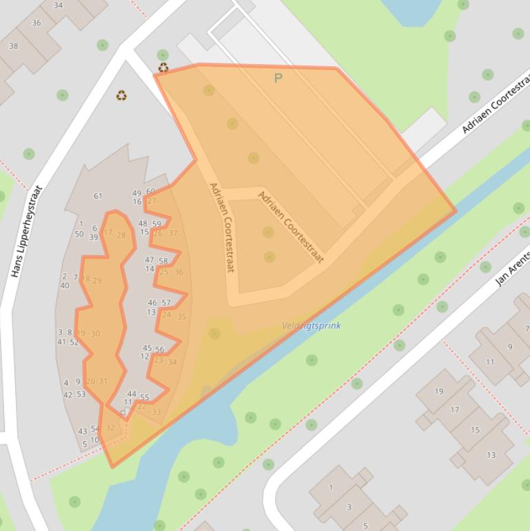 Kaart van postcodegebied 4336DL.