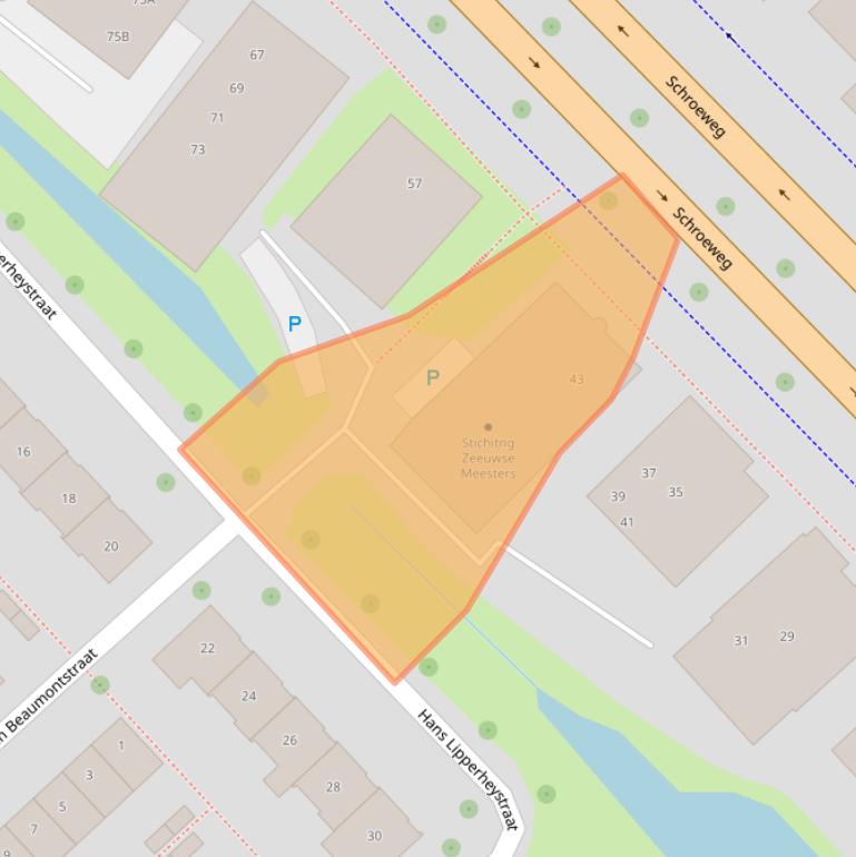 Kaart van postcodegebied 4336DW.