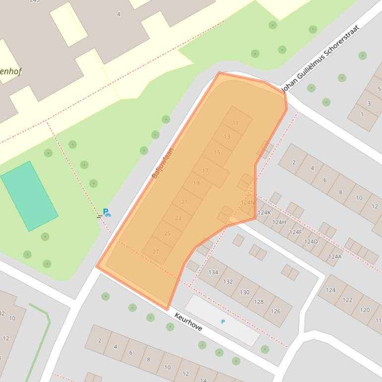 Kaart van postcodegebied 4336GJ.