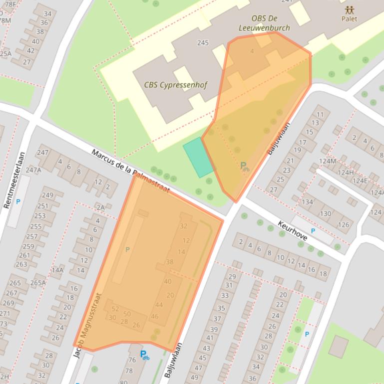 Kaart van postcodegebied 4336GL.