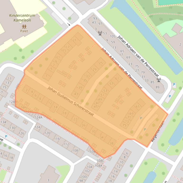 Kaart van postcodegebied 4336GT.