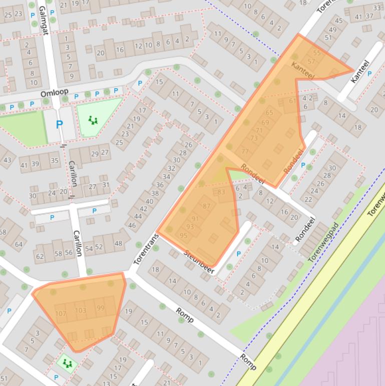 Kaart van postcodegebied 4336JN.
