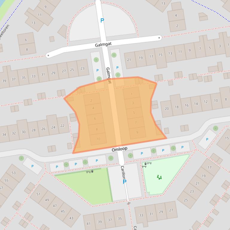 Kaart van postcodegebied 4336JZ.