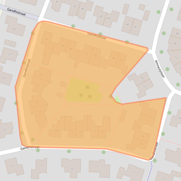 Kaart van postcodegebied 4336LD.
