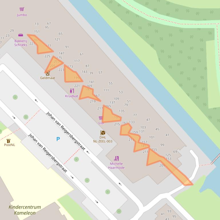 Kaart van postcodegebied 4336XH.