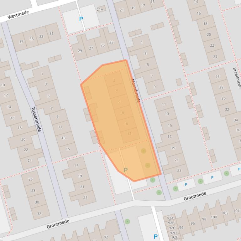 Kaart van postcodegebied 4337AP.